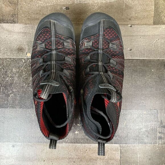 Keen Men’s Size 10.5 Targhee Evo Mid Hiking Boots Red Pull On Adjustable - Picture 5 of 10